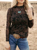 Western Rodeo Printed Long Sleeve