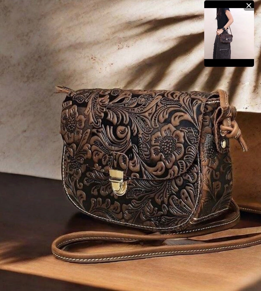 Leather Crossbody Handbag