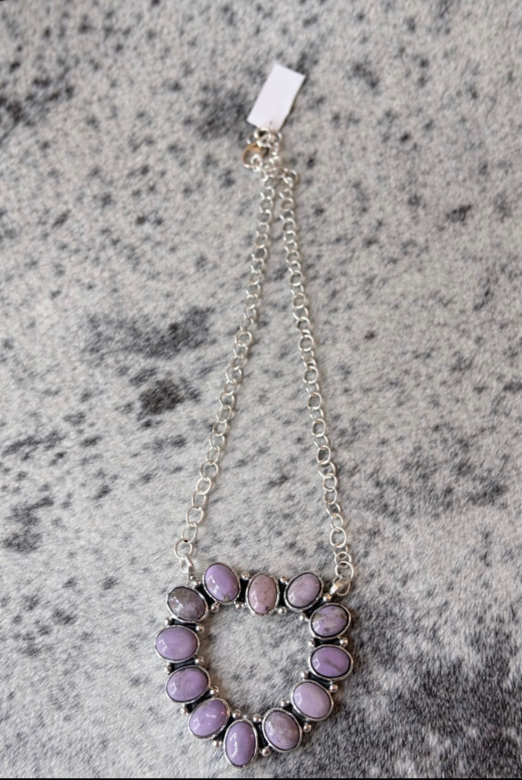 Heart of Purple Necklace Handmade .925