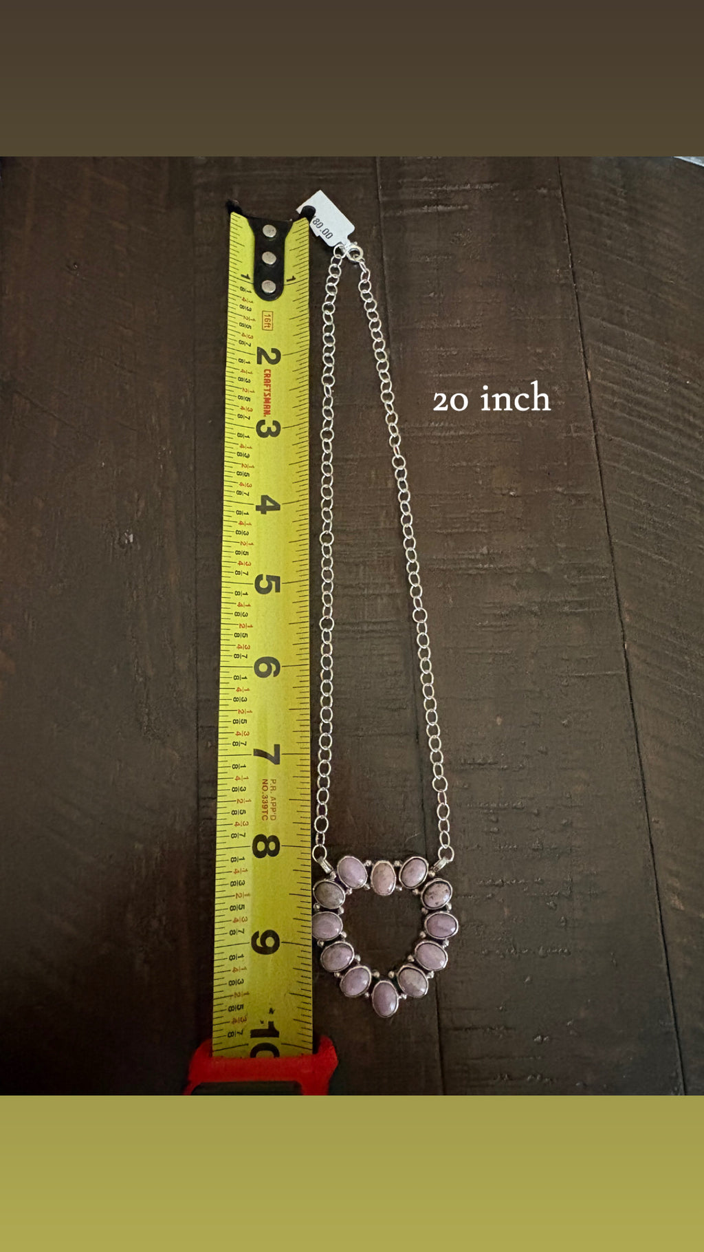Heart of Purple Necklace Handmade .925