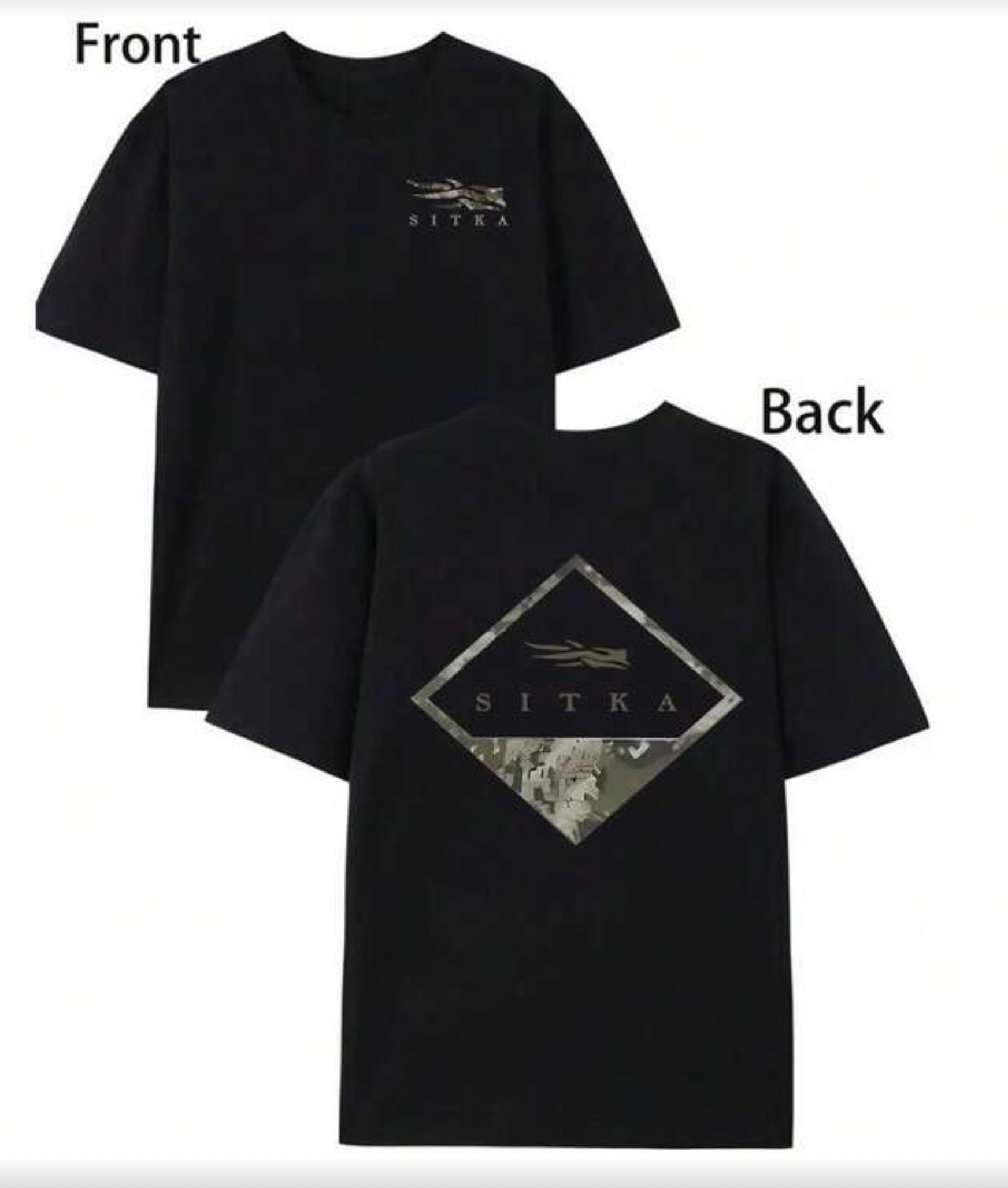 Sitka T-Shirt Camouflage Deer Head Logo