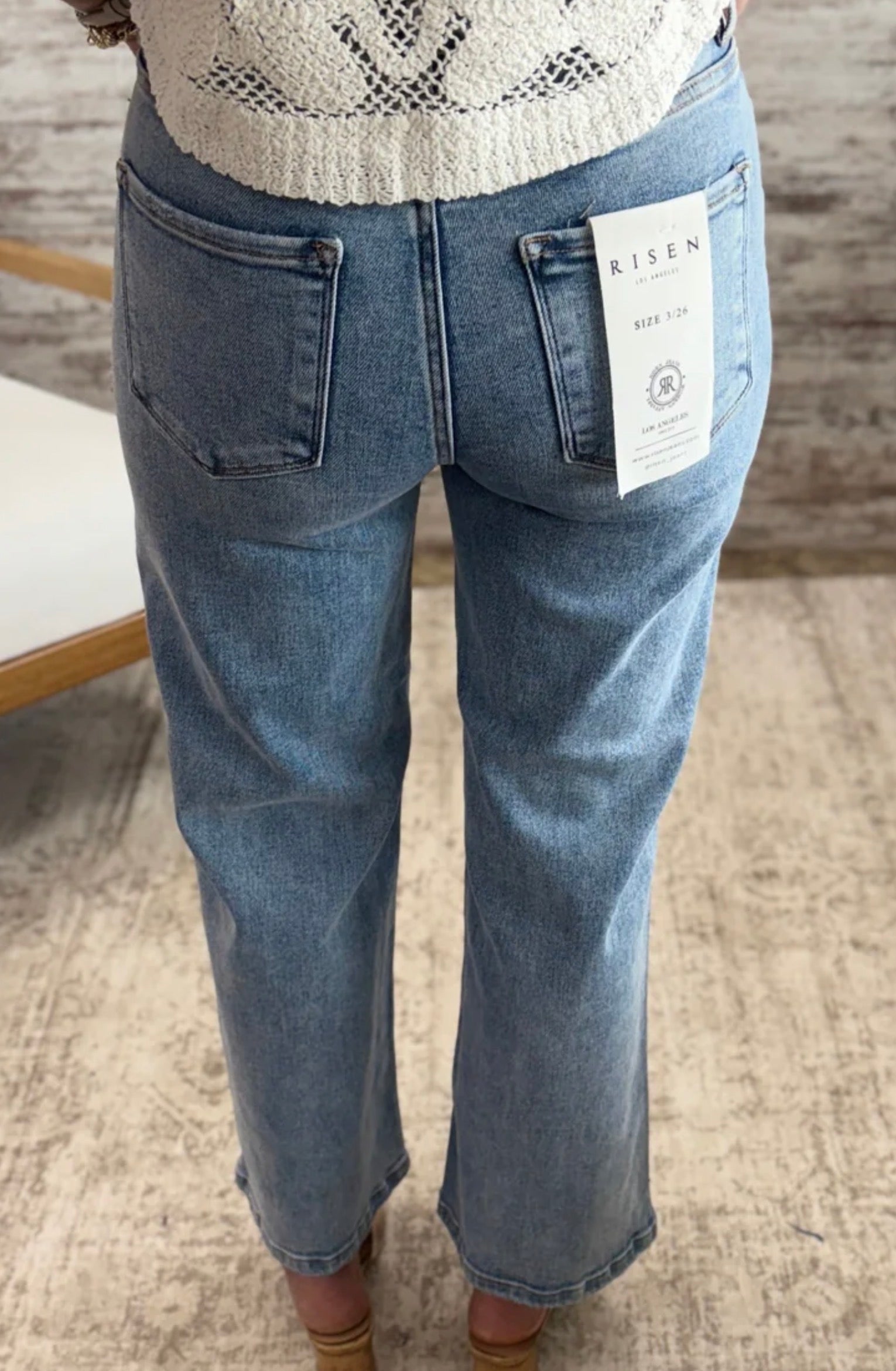 Risen Tummy Control Cropped Wide Jean RDP5936