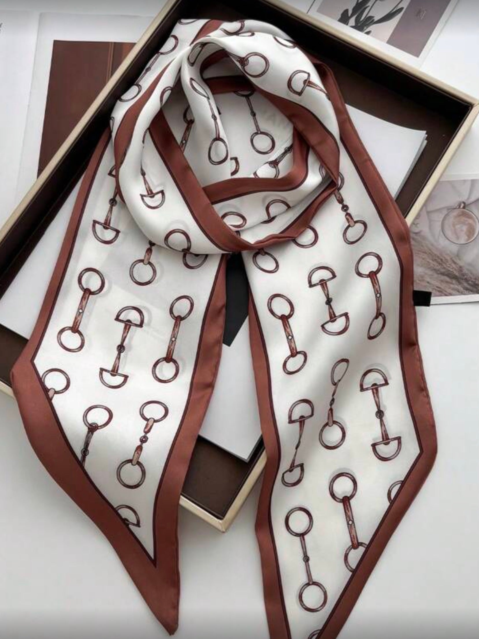 Western Horse Bit Satin Neckerchief