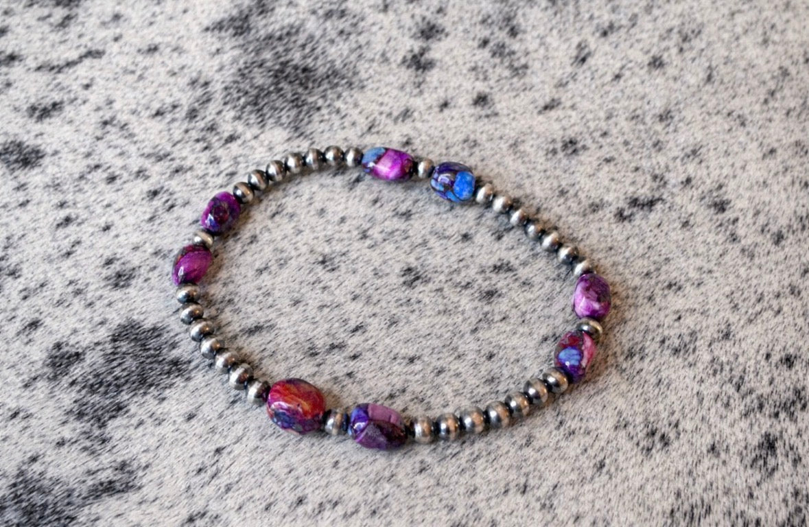 Valentine Real Stone Navajo Pearl Bracelet ￼