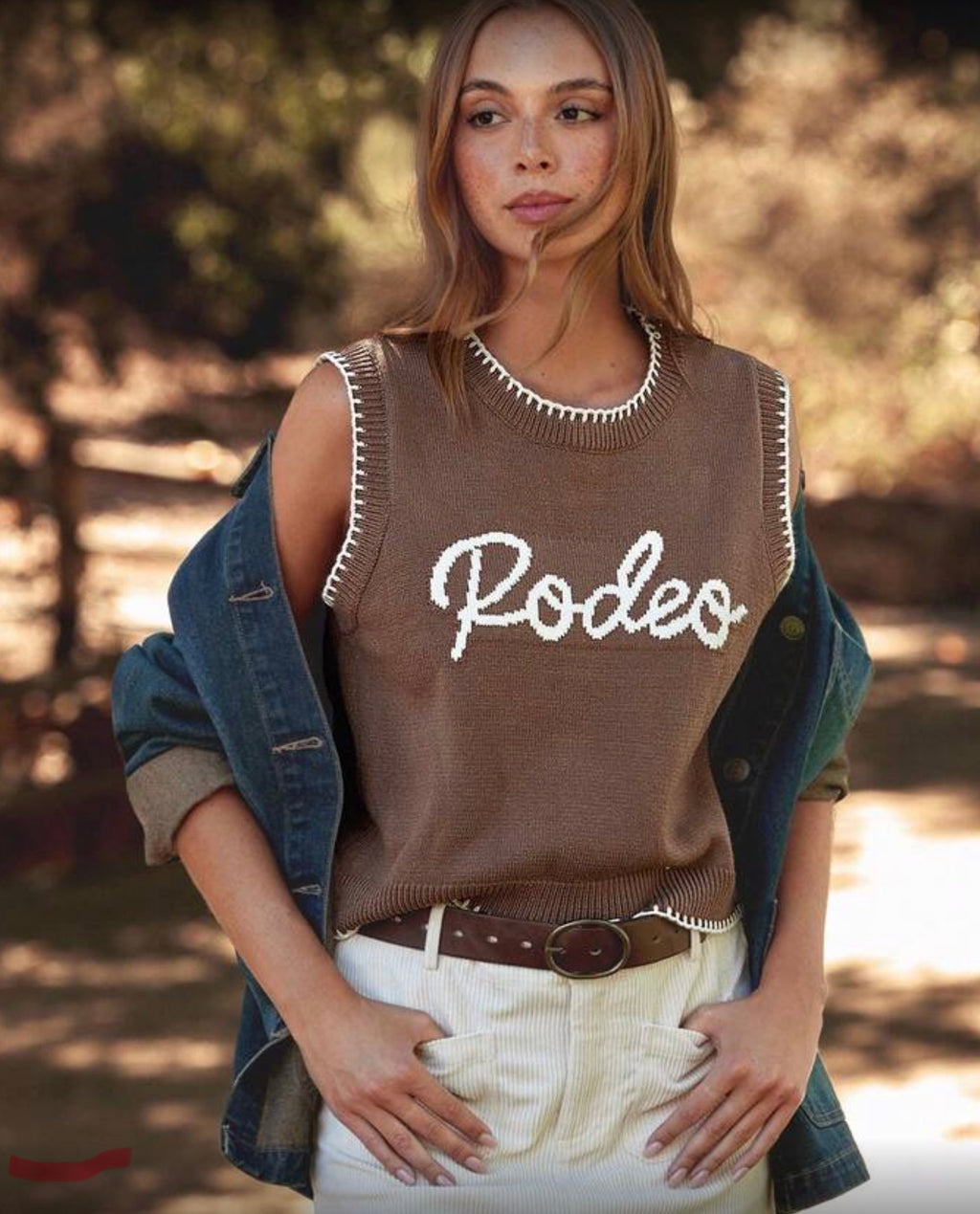 Rodeo Embroidered Sweater Vest
