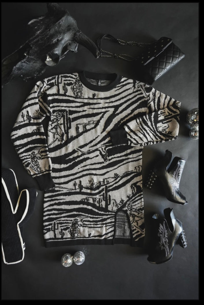 WILD WEST ZOO SWEATER DRESS