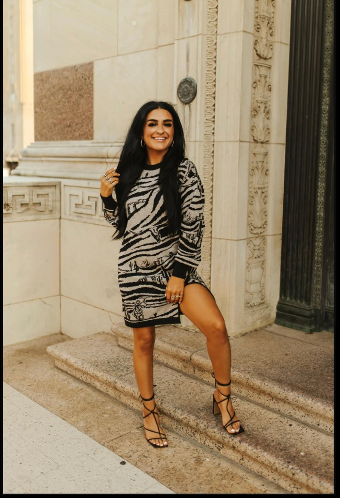WILD WEST ZOO SWEATER DRESS