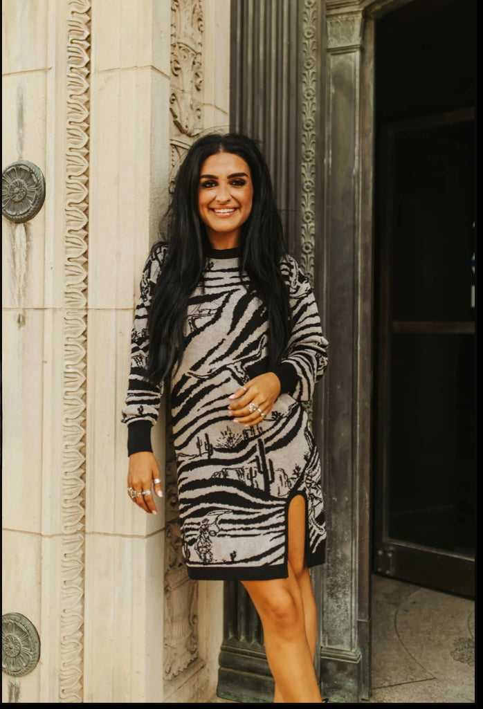 WILD WEST ZOO SWEATER DRESS